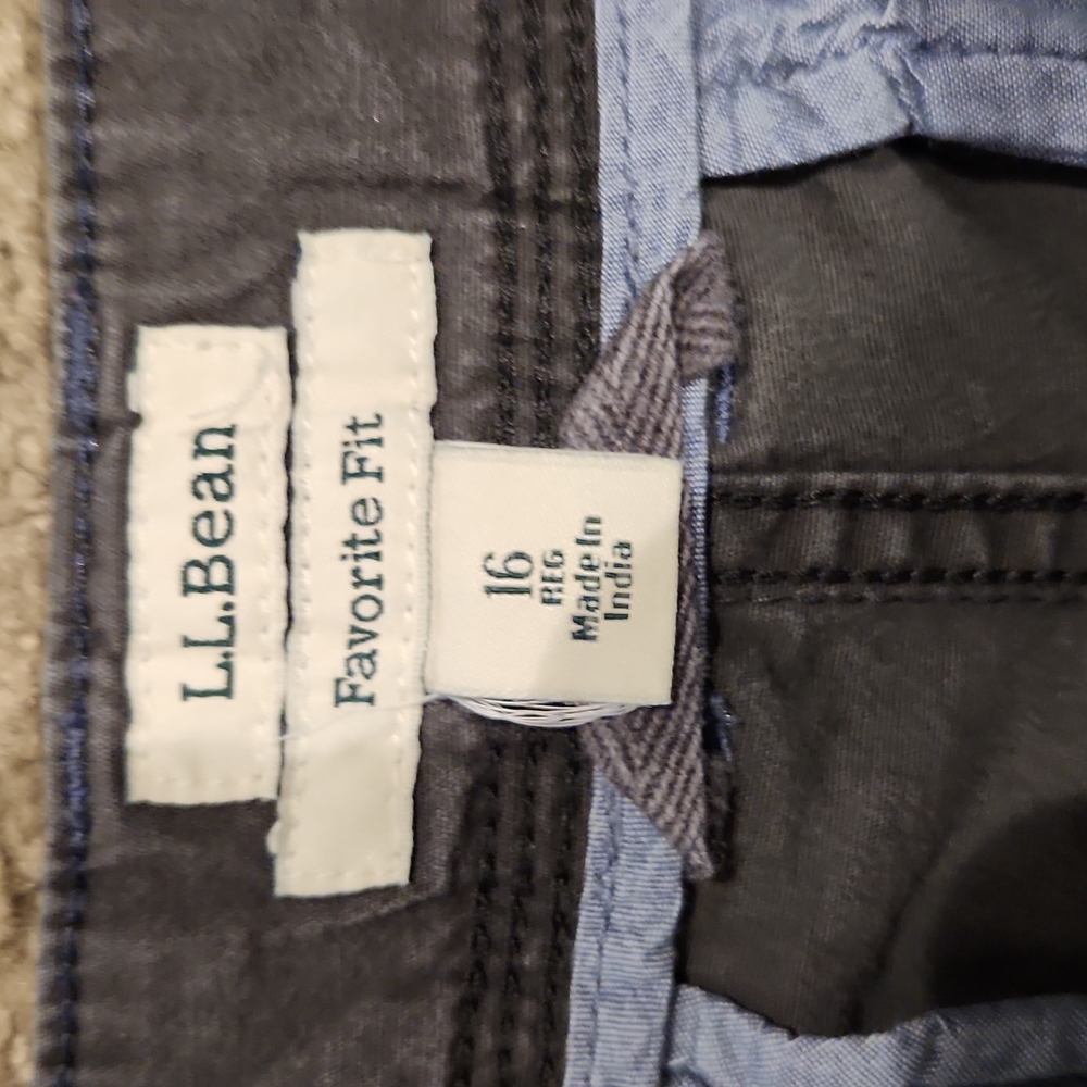 LL BEAN ladies DISTRESSED Favorite Fit shorts.  Sz 16 - WORN ONCE - Picture 2 of 6